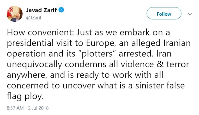 Javad Zarif, Iran’s Foreign Minister tweeted 