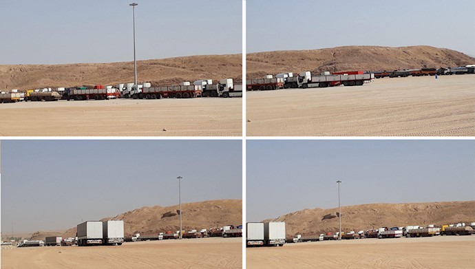 Oct 3-Ghasr e Shirin Terminal-Truck drivers on Strike