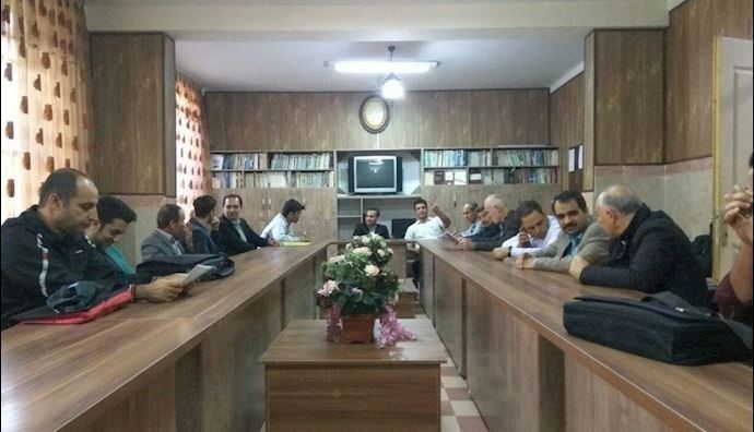 Teaching staff of a school in Karaj, west of Tehran