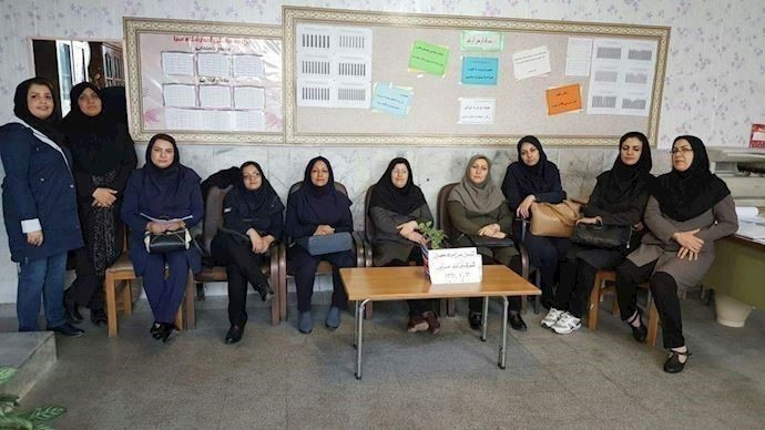 Teachers of Hassankhan tower in Tehran are on a nationwide strike