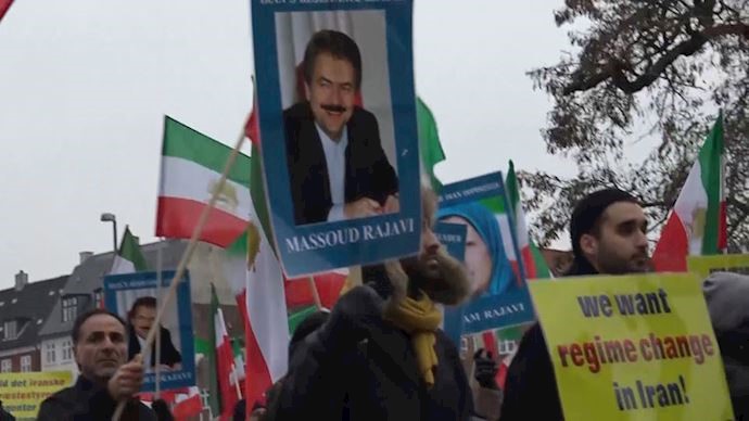 Copenhagen – Outside the Danish Parliament – Demonstration condemning the Iranian regime’s terrorism