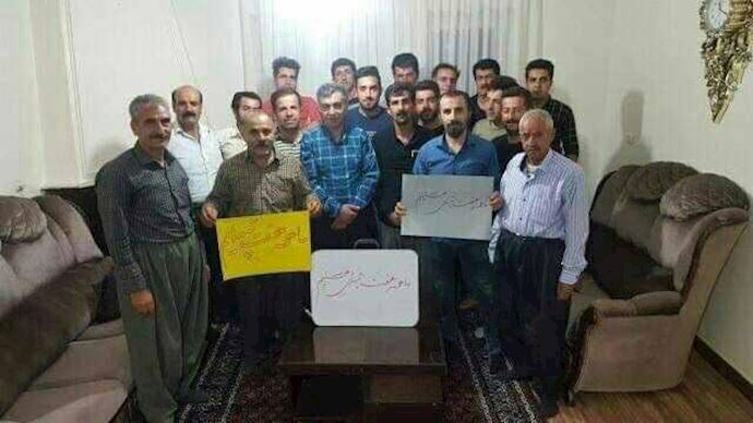 The people of Damavand show their support for the workers of Haft Tapeh