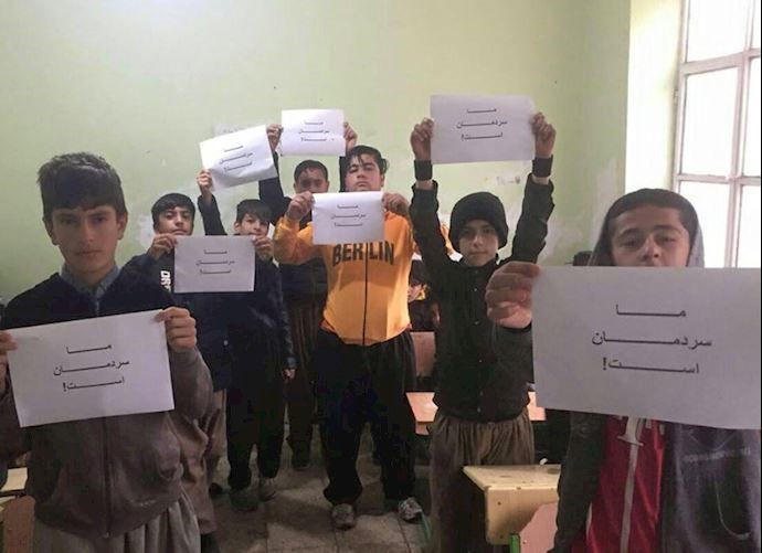Marivan, western Iran – Students complaining of their school being cold