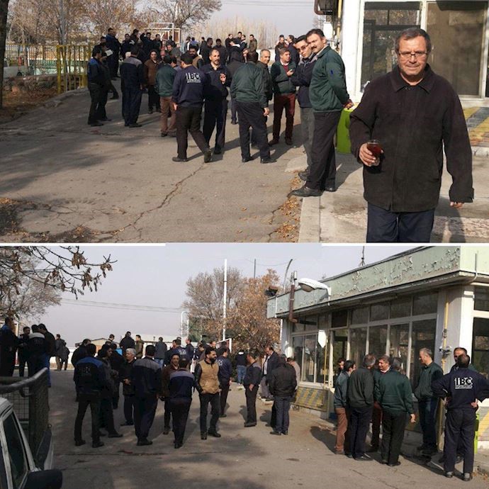 Tabriz – Ball-bearing factory workers holding a protest rally