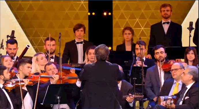 A song performed by orchestra headed by Shams with the voice of several Iranian singers