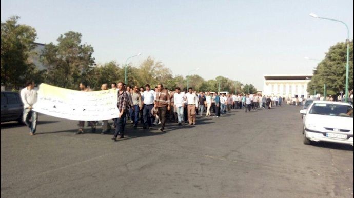 Demonstration by Tabriz railroad workers, July 30, 2018