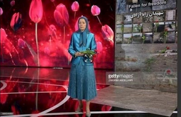 Maryam Rajavi is gaining respect to Iranian resistance martyrs