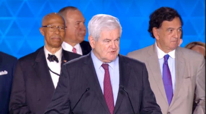 Former Speaker of the House Newt Gingrich took the floor and delivers his speech