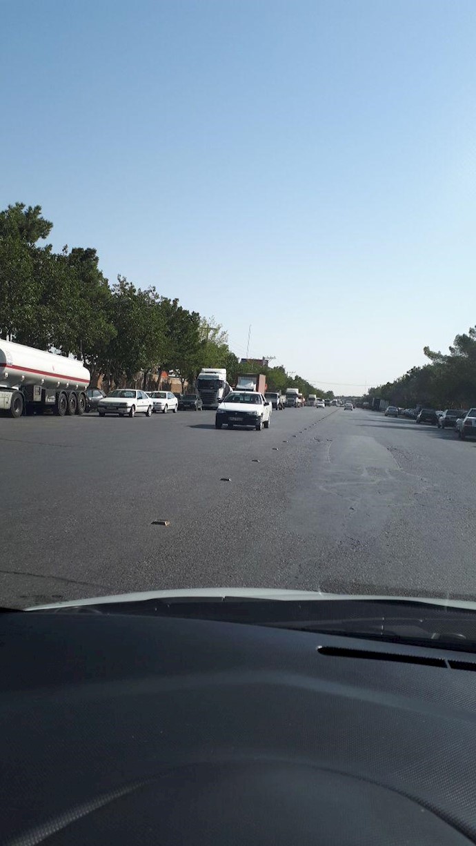 Isfahan, Iran-Aug 25-Truckers are on strike again based on a previous call