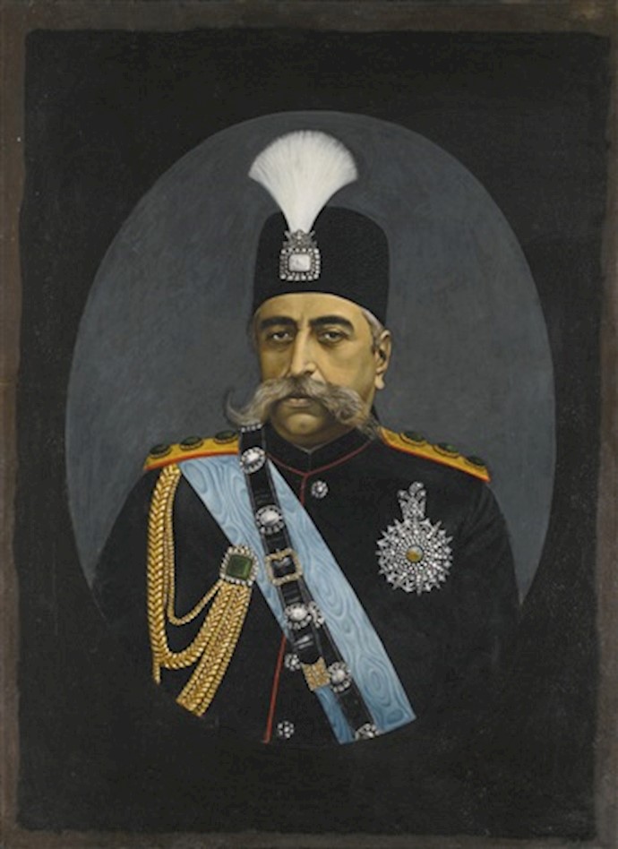 Muzaffar al-Din Shah (r.1896-1907) in coronation regalia , ca. 1900