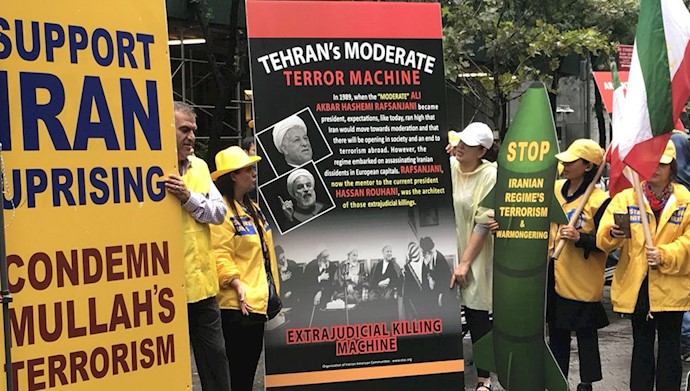 The protesters also raised their voice to bring attention to the increased terrorist activities of the Iranian regime