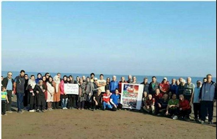 A rally by locals in Babolsar protesting the transfer of Caspian Sea waters to the city of Semnan – October 20, 2019