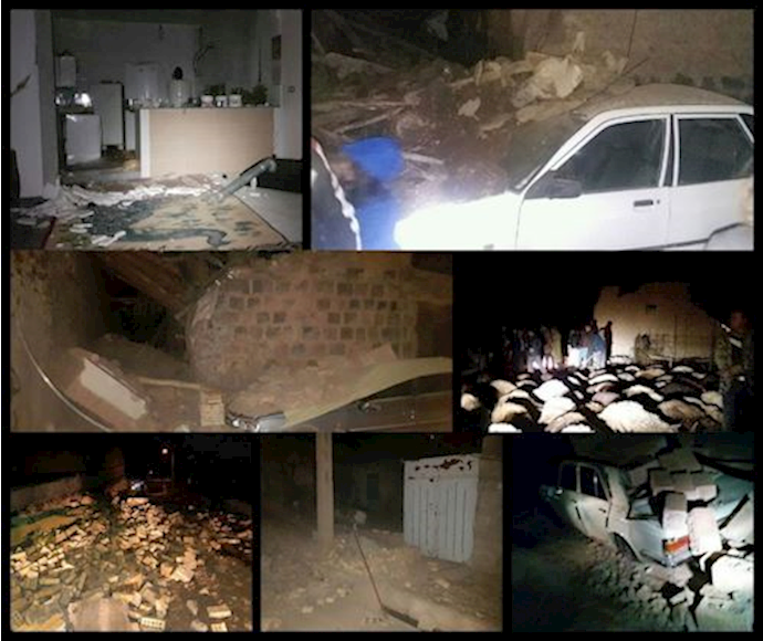 Aftermath of earthquake in East Azerbaijan Province, northwest Iran