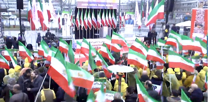 Iranian Diaspora rallying in support of NCRI President-elect Maryam Rajavi