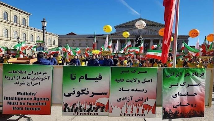 On February 17, proud Iranians from the opposition followed the mullahs and staged another protest in Munich where the world security summit was being held.
