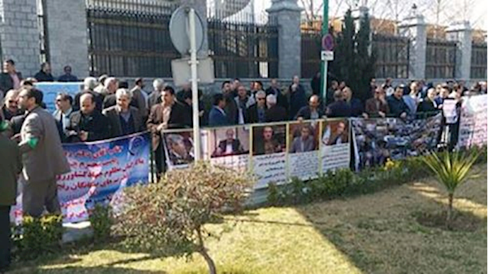 Jahad Keshavarzi employees rallying in Tehran, Iran – March 5, 2019