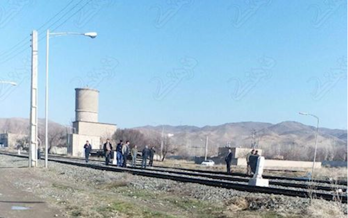 Azerbaijan Rail Company employees on strike – Ajabsheer, northwest Iran – March 6, 2019