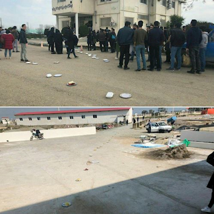 Students protesting at the Mazandaran Tech University – March 5, 2019