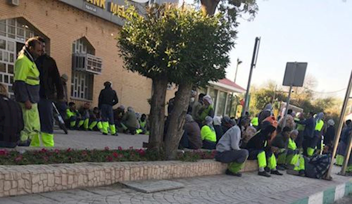 Municipality workers rally in Ahvaz, Iran – March 12, 2019