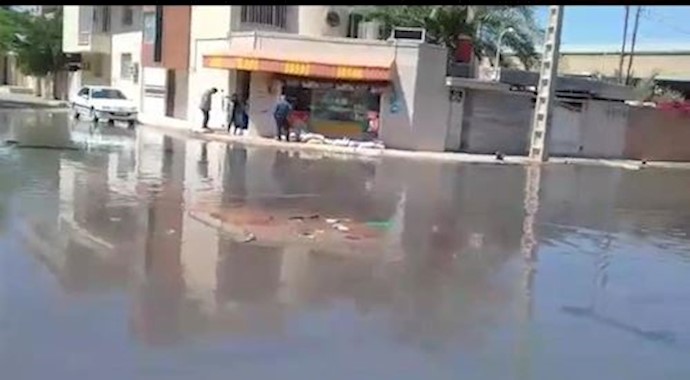 Sewage water in the streets of Ahvaz, Khuzestan Province
