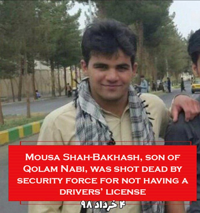 Mousa Shah-Bakhash was shot dead by security force for not having a drivers’ license