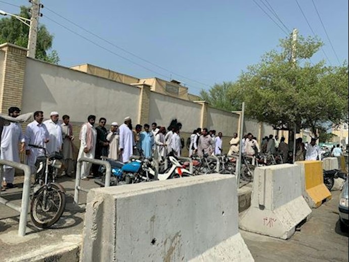 People rallying and protesting the local prosecutor’s support for regime-backed individuals – Chabahar, southeast Iran – July 22, 2019