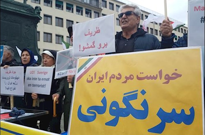 Iranians rally in Gothenburg, Sweden, protesting Zarif’s Scandinavia visit – August 17, 2019