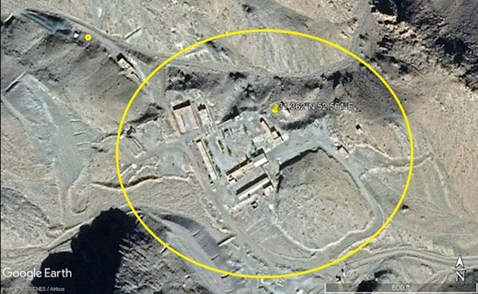 Aerial image of SPND Marivan Site, located near the town of Abadeh, Fars province