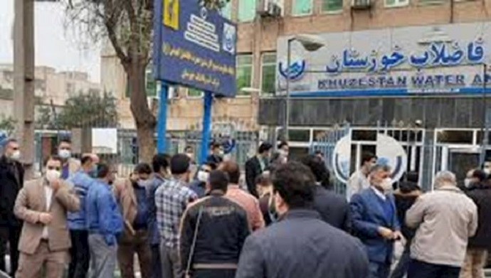 Protest rally by sewage workers in Khuzestan