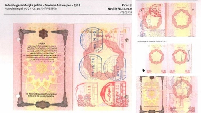 Stamps on Naami’s passports for her various travels to Iran. 
