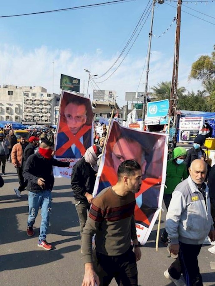 Demonstrators in Baghdad’s Tahrir Square refused to accept the candidacy of Mostafa Al Kadhemi as Iraq’s next prime minister