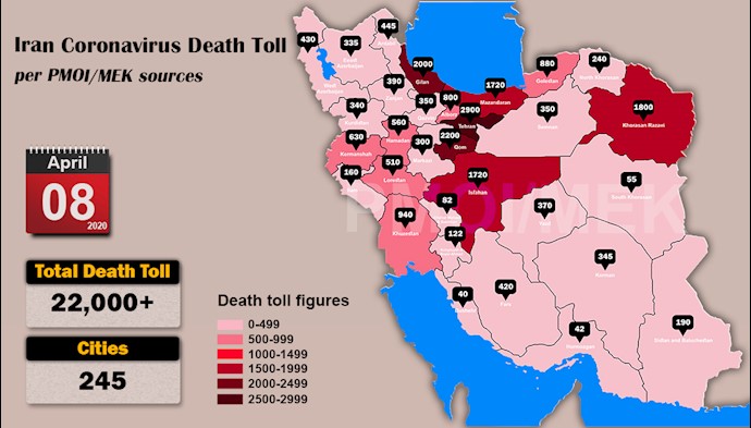 Over 22,000 dead of coronavirus (COVID-19) in Iran