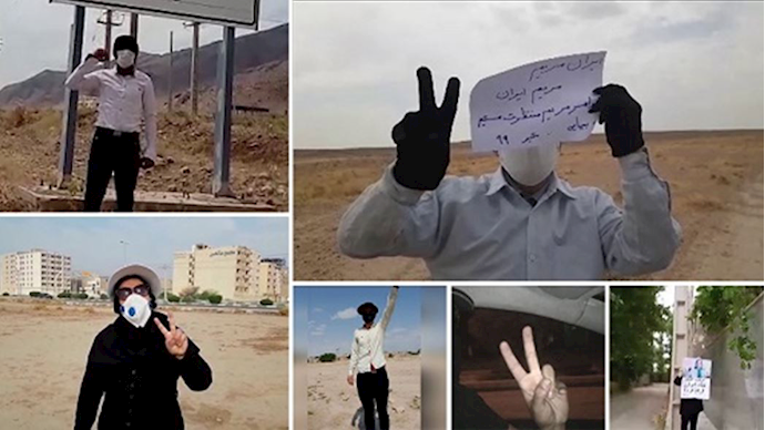 MEK supporters and Resistance Units express their solidarity with the Free Iran Global Summit- July 14, 2020.
