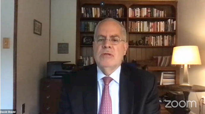 David Shedd, former acting Director of the Defense Intelligence Agency, speaking at the Iranian opposition NCRI webinar discussing the imperative to reimpose UN sanctions on the mullahs’ regime ruling Iran—August 19, 2020