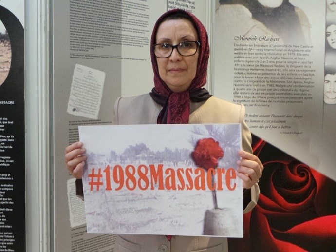 Farideh Goudarzi, one of the witnesses of the 1988 massacre and a supporter of the People’s Mojahedin Organization of Iran (PMOI) 