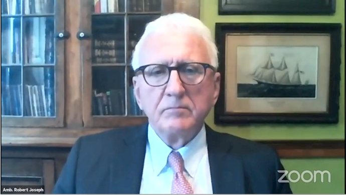 Amb. Robert Joseph, former Under Secretary of State for Arms Control and International Security, speaking at the Iranian opposition NCRI webinar discussing the imperative to reimpose UN sanctions on the mullahs’ regime ruling Iran—August 19, 2020