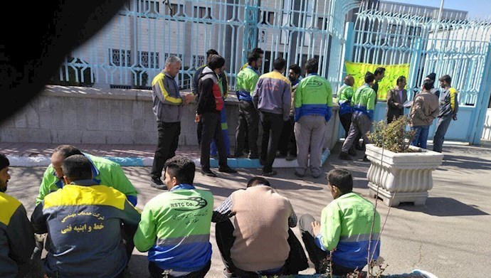 Khorasan railway workers on strike