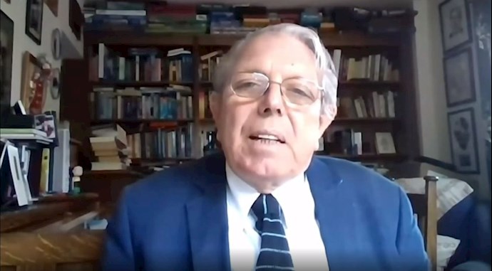 Former MP Sir Alan Meale in an online conference discussing the 1988 massacre in Iran—September 10, 2020