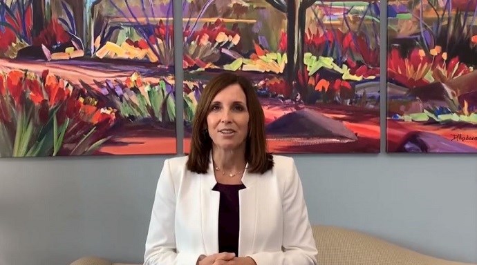 U.S. Senator Martha McSally at an online event calling for international support for a free Iran, imposing sanctions targeting the regime & holding the mullahs accountable for their ongoing crimes—September 18, 2020
