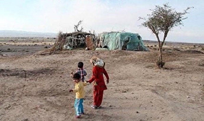 Many of people live in tents in Sistan & Baluchistan province, southeast Iran