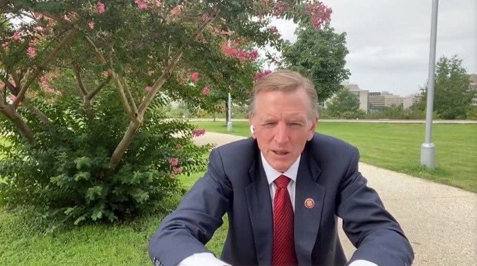 Paul Gosar, member of the U.S. House of Representatives, at an online event calling for international support for a free Iran, imposing sanctions targeting the regime & holding the mullahs accountable for their ongoing crimes—September 18, 2020