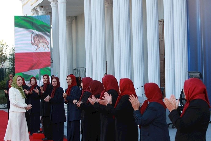 NCRI President-elect Maryam Rajavi attending alongside senior PMOI/MEK officials celebrating the organization’s 55th founding anniversary—September 5, 2020