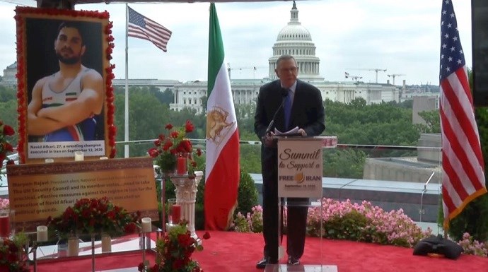 General Jack Keane, former Vice Chief of Staff of the United States Army, at an online event calling for international support for a free Iran, imposing sanctions targeting the regime & holding the mullahs accountable for their ongoing crimes—September 18, 2020