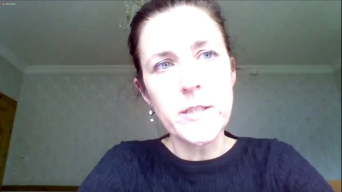 Michelle Mulherin, former Irish Senator in an online conference discussing the 1988 massacre in Iran—September 10, 2020