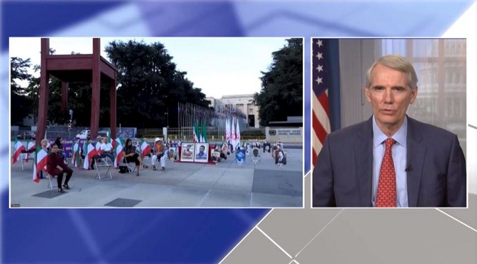 U.S. Senator Rob Portman at an online event calling for international support for a free Iran, imposing sanctions targeting the regime & holding the mullahs accountable for their ongoing crimes—September 18, 2020
