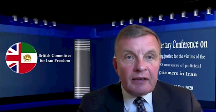 MP David Jones in an online conference discussing the 1988 massacre in Iran—September 10, 2020