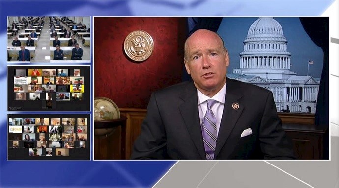 Robert Aderholt, member of the U.S. House of Representatives, at an online event calling for international support for a free Iran, imposing sanctions targeting the regime & holding the mullahs accountable for their ongoing crimes—September 18, 2020