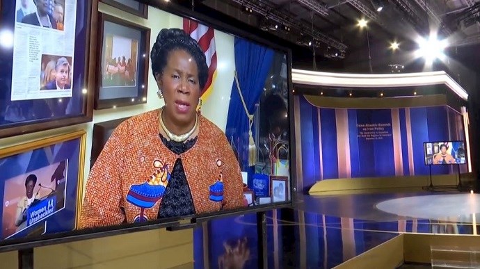 Sheila Jackson Lee, member of the U.S. House of Representatives, at an online event calling for international support for a free Iran, imposing sanctions targeting the regime & holding the mullahs accountable for their ongoing crimes—September 18, 2020