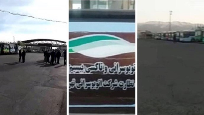 Drivers of the Iranian Wireless Taxi and Bus company went on strike