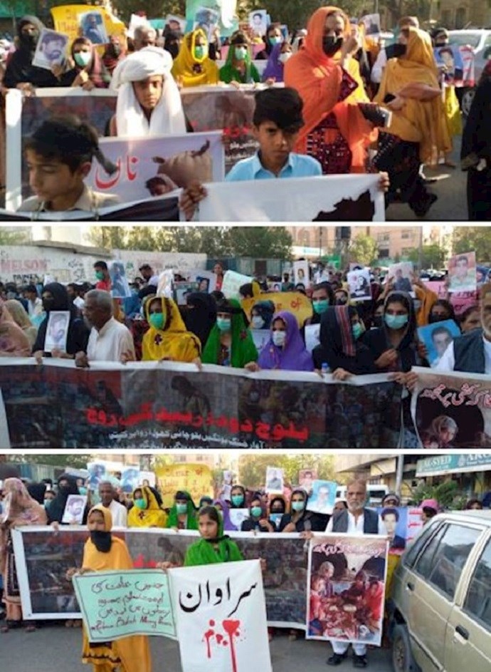 Rally in Karachi, Pakistan, in support of Iranian Baluch minorities